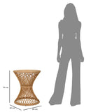 Tavolino Basso Ø48x56 cm in Rattan-6