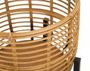 Set 2 Portavasi Ø41x47-33x39 cm in Metallo e Rattan-3