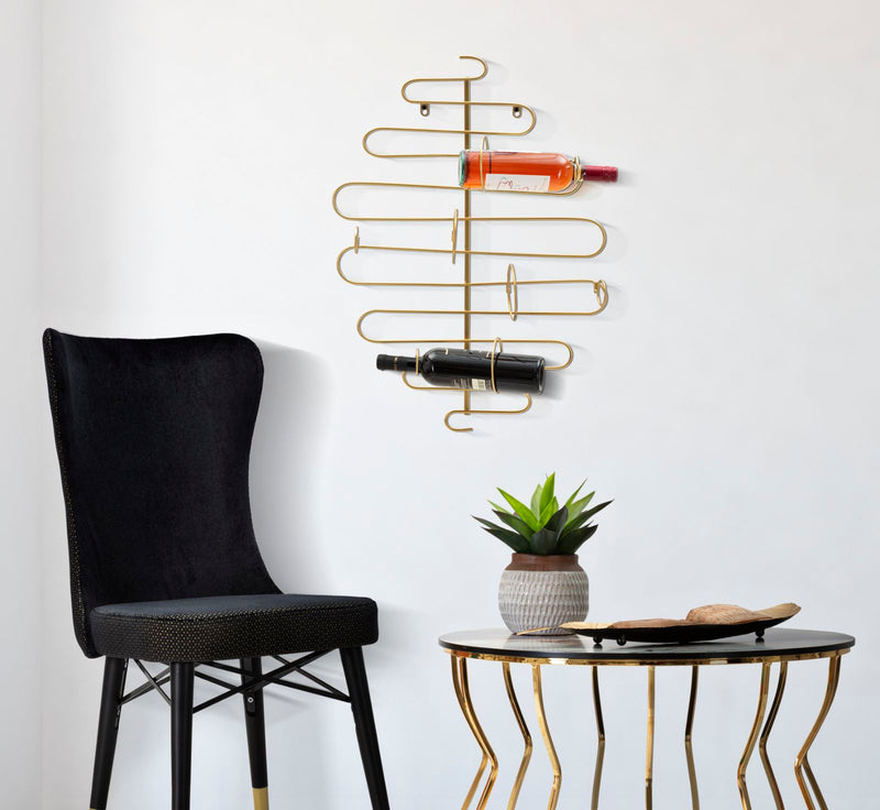 Portabottiglie da Muro 53x13x72 cm in Metallo-4