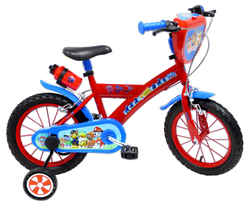 Bicicletta per Bambino 14" 2 Freni  Paw Patrol Rossa-1