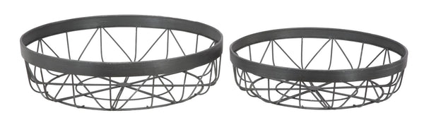 prezzo Svuota Tasche Raw Set 2 Pz Ø35,5x9,5 - Ø30,5x8 cm in Ferro Nero