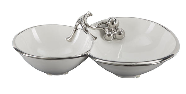 online Svuota Tasche Balloons 32x20,5x8 cm in Ceramica Bianco e Argento