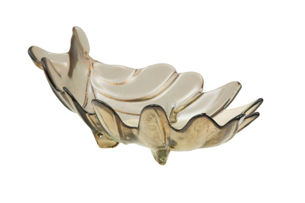 Svuota Tasche Leaf 33x20x11 cm Vetro Grigio prezzo