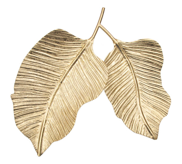 Svuota Tasche Double Leaf 38x3x39 cm in Ferro Oro acquista