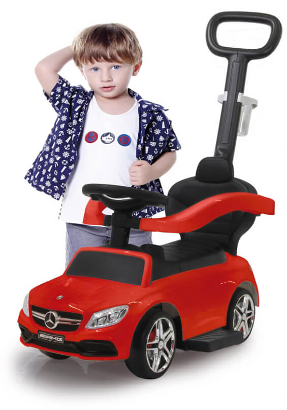 Macchina a Spinta per Bambini Mercedes C63 AMG Push Car Rossa-10