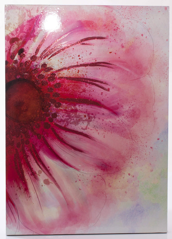 prezzo Quadro Dipinto Fiori Rosa 50x70 cm Cornice in Abete Multicolor
