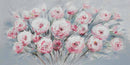 Quadro Dipinto Fiori Rosa 120x60 cm Cornice in Abete Multicolor-1