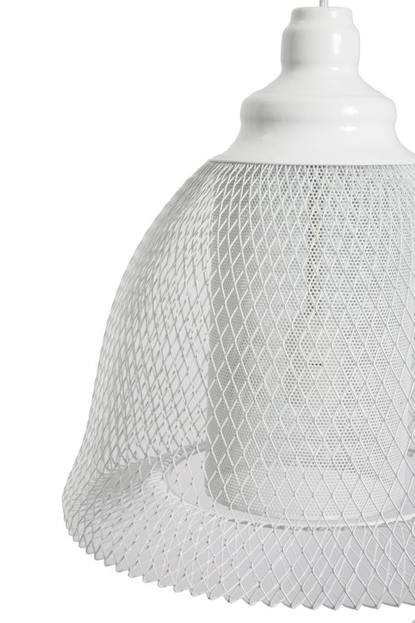 Paralume da Soffitto Net Ø31x33 cm Metallo Bianco-5