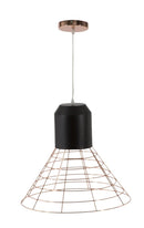Lampadario Net Ø45x42 cm Metallo Nero e Rame-1