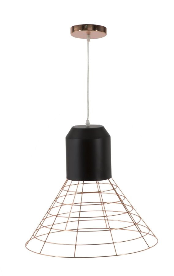 Lampadario Net Ø45x42 cm Metallo Nero e Rame prezzo