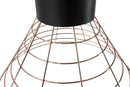 Lampadario Net Ø45x42 cm Metallo Nero e Rame-4