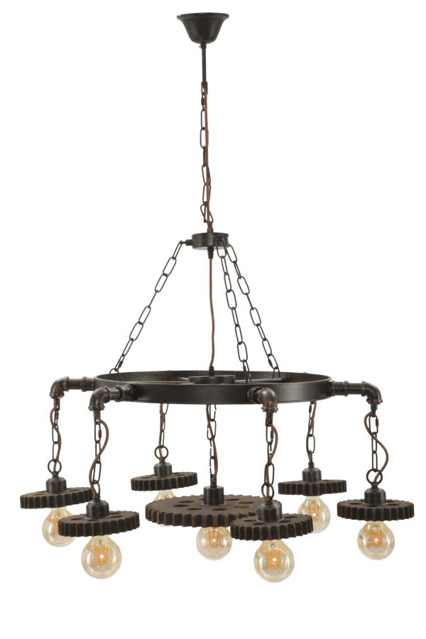 sconto Lampadario Ingranaggio Ø85x30 cm in Ferro