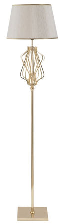 Lampada da Terra Glam x Ø40x170 cm in Ferro Plastica e Poliestere Oro e Crema-1