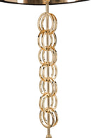 Lampada da Tavolo Rings Ø40x170 cm in Ferro e Tessuto Nero e Oro-3