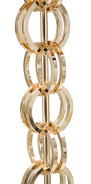 Lampada da Tavolo Rings Ø40x170 cm in Ferro e Tessuto Nero e Oro-6