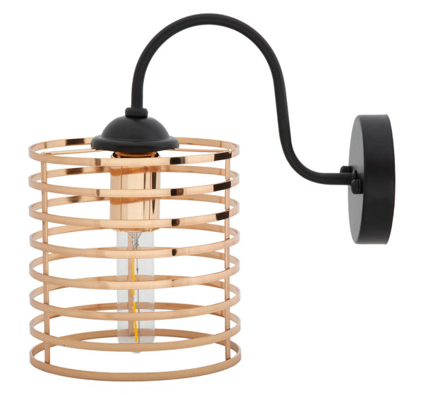 prezzo Lampada da Muro Elegant 16x27,5x26 cm in Ferro Nero e Oro