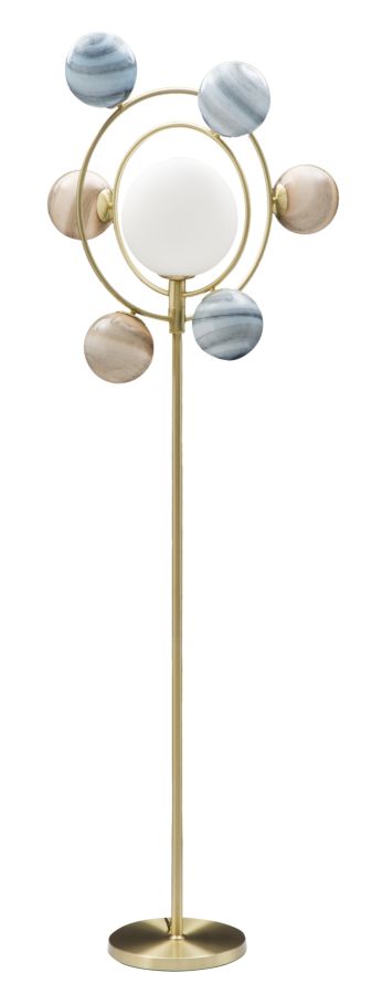 Lampada da Terra Universo 80x50x195 cm in Ferro e Vetro-1