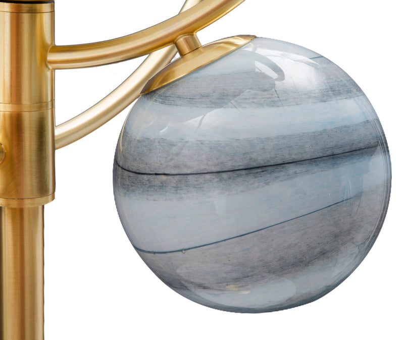 Lampada da Terra Universo 80x50x195 cm in Ferro e Vetro-7