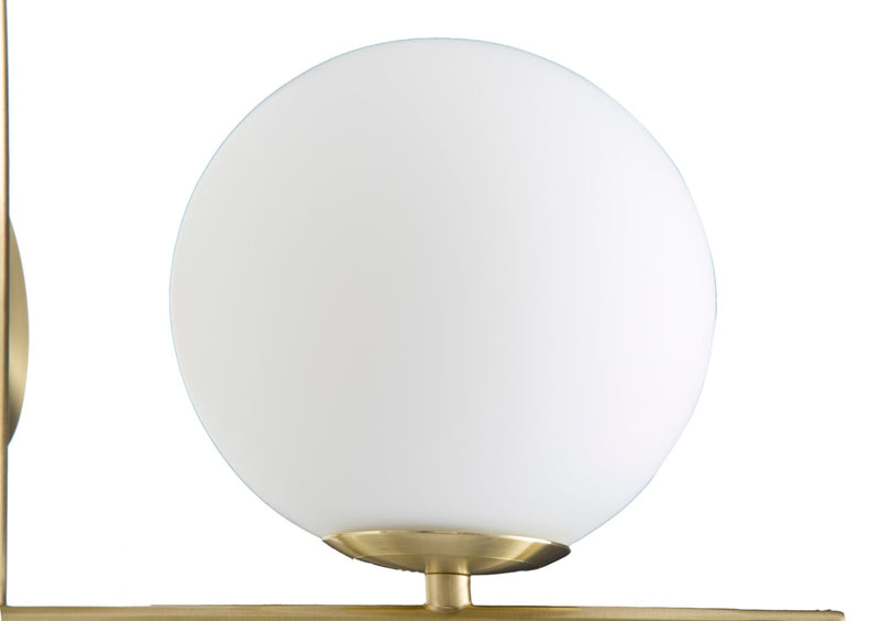 Lampada da Muro Glamy 15x25x22 cm in Ferro e Vetro Bianco e Oro-5