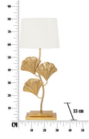 Lampada da Tavolo Glamy Ø33x81 cm in Ferro e Tessuto Oro e Bianco-7