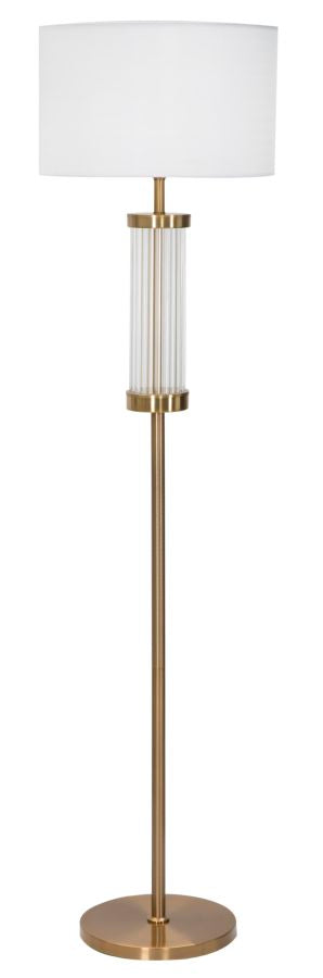 prezzo Lampada da Terra Ottoman Ø40x158 cm in Ferro e Vetro e Tessuto Oro e Bianco