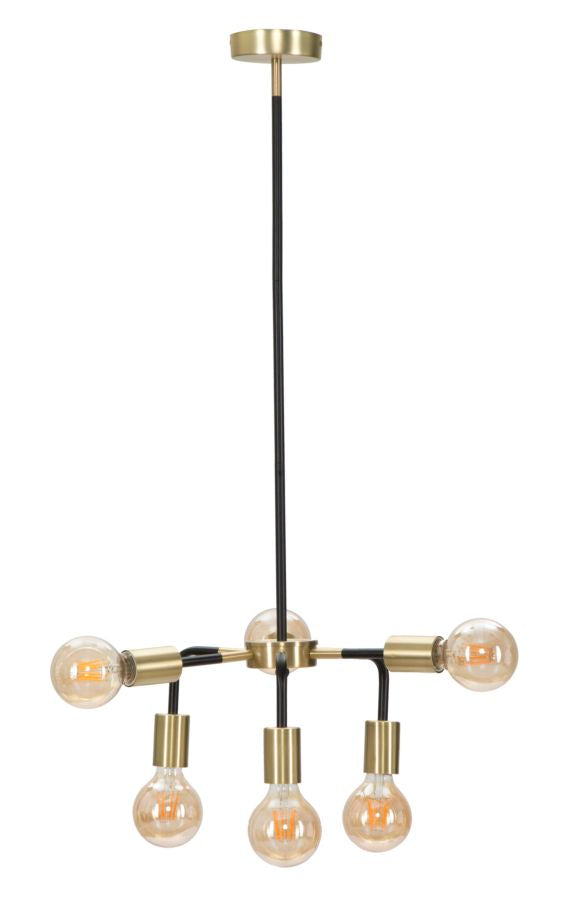 prezzo Lampadario Darky Ø37x81 cm in Ferro Oro e Nero