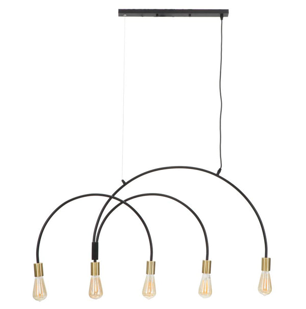 Lampadario Darky M 104x5x50 cm in Ferro Oro e Nero online