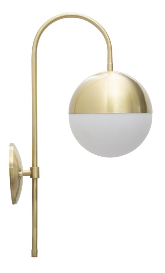 Lampada da Muro Glamy Street 19x31x51 cm in Ferro e Vetro Oro e Bianco online