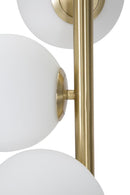 Lampada da Terra Glamy Dark Ø30x160 cm in Ferro e Vetro Oro, Nero e Bianco-4