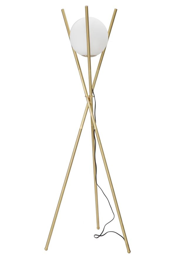 online Lampada da Terra Glamy x Ø55x155 cm in Ferro e Vetro Oro e Bianco