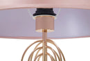 Lampada da Terra Ovy Ø40x168,5 cm in Ferro PVC e Tessuto Oro e Rosa-3