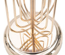 Lampada da Tavolo Krista Ø33x64 cm in Ferro PVC e Tessuto Oro e Rosa-3