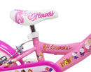 Bicicletta per Bambina 12" 2 Freni Gomme in EVA Flower Bianca/Rosa-5