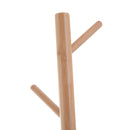 Appendiabiti Scarpiera con 6 Ganci in Bambù Bianco 40x30x180 cm -9