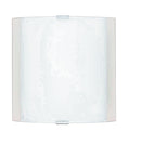 Applique Vetro Fascia Bianca Quadrata Lampada da Parete Moderna E27 Ambiente 180/01812-1