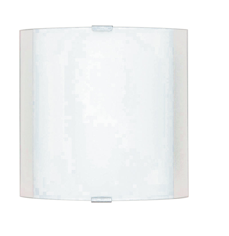 Applique Vetro Fascia Bianca Quadrata Lampada da Parete Moderna E27 Ambiente 180/01812-1