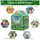Tenda Casetta per Bambini 93x69x103 cm  Mimetica Verde-7