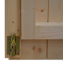 Casetta Box da Giardino per Attrezzi 198x198 cm con Porta Doppia Finestrata in Legno Naturale-8