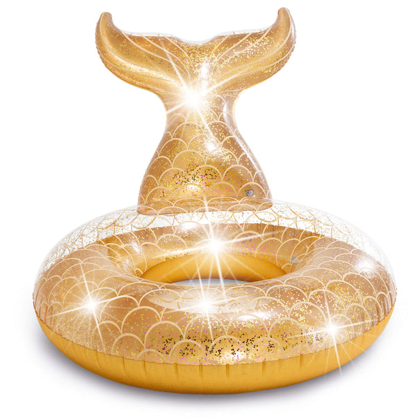 Salvagente Sirena Oro Glitter 147x107x79 cm Intex A56258NP/EP prezzo