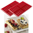 Set 2 Stampi per Gaufre Waffel Cialde Waffer in Silicone Alimentare Lekue-1