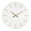 Orologio da Muro Ø 60x5 cm Timeline in Legno Bianco-1