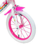 Bicicletta per Bambina 14" 2 Freni  Unicorno Bianca/Rosa-3