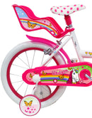 Bicicletta per Bambina 16" 2 Freni  Unicorno Bianca/Rosa-2