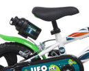 Bicicletta per Bambino 12" 2 Freni Gomme in EVA Ufo Bianca/Verde-5