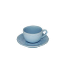 Set 6 Tazzine da Caffè con Piattino Ø7,5xh5 cm in Gres Porcellanato Juliet Azzurro Pastello-2
