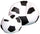 Poltrona a Sacco Pouf Ø100 cm in Similpelle con Poggiapiedi Baselli Pallone da Calcio Bianco e Nero