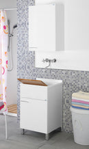 Mobile Lavatoio in Legno 50Cm Bianco Laccato-1