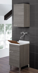 Mobile Lavatoio in Legno 45Cm Rovere Scuro-1