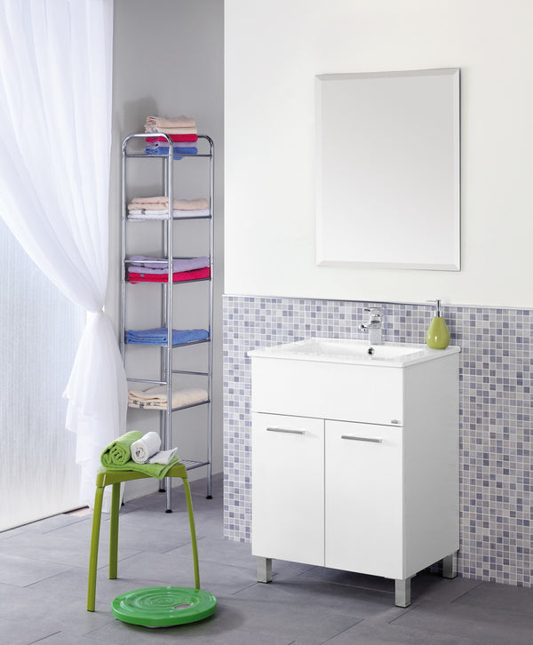 Mobile da Bagno Composizione Laccato Bianco 60Cm prezzo