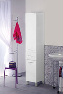 Mobile da Bagno Colonna Porta Asciugamani 33 Cm Laccato Bianco-1
